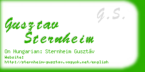 gusztav sternheim business card