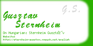 gusztav sternheim business card